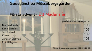 Adventsgudstjänst 27 november - Ett nådens år
