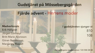Adventsgudstjänst 18 dec - Herrens moder