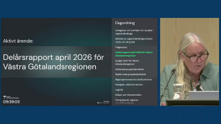 4. Delårsrapport april 2026 för Västra Götalandsregionen