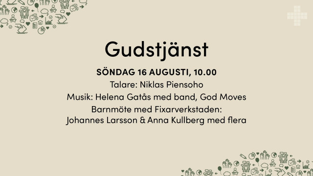 Gudstjänst 16 aug