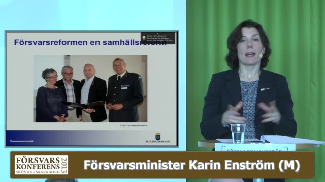 Försvarsminister Karin Enström