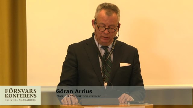 Folkförankrat försvar, Göran Arrius