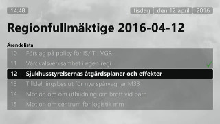 Återrapport av uppdrag från delårsrapport augusti 2015