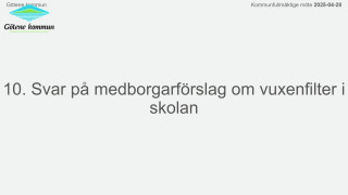 10. Svar på medborgarförslag