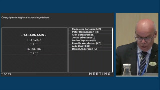 Övergripande regional utvecklingsdebatt
