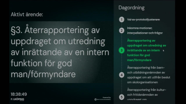 3. Återrapportering intern god man/förmyndare