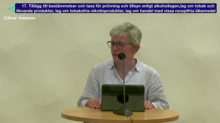 17. Tillägg till bestämmelser och taxa för prövning och tillsyn enligt alkohollagen, lag om toba