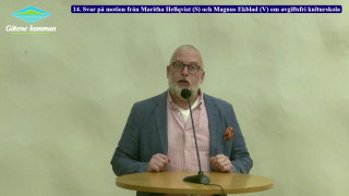 14. Svar på motion från Maritha Hellqvist (S) och Magnus Ekblad (V) om avgiftsfri kulturskola