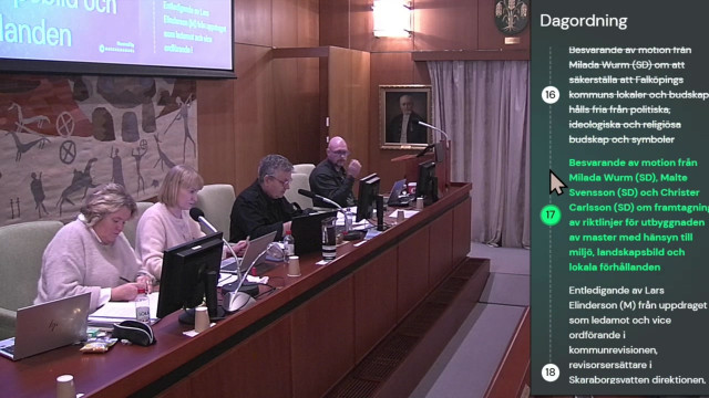 17. Besvarande av motion om riktlinjer för mastutbyggnad