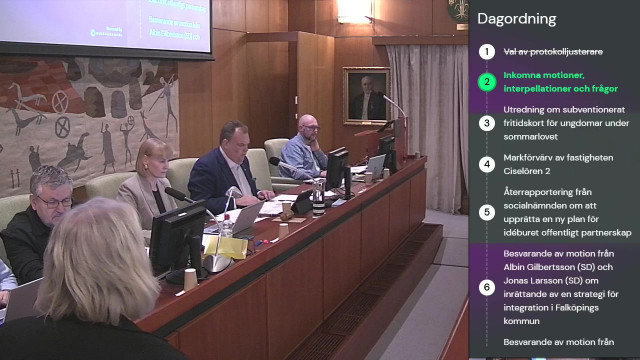 2. Inkomna motioner, interpellationer och frågor