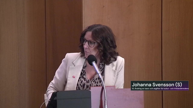 10. Ändring av taxor och avgifter för kultur- och fritidsnämndens verksamheter