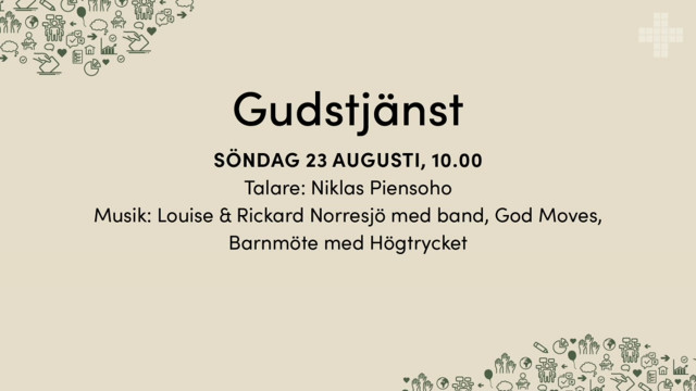 Gudstjänst 23 aug