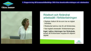 9. Rapportering till kommunfullmäktige 2026 från demokratiberedningen och valnämnden