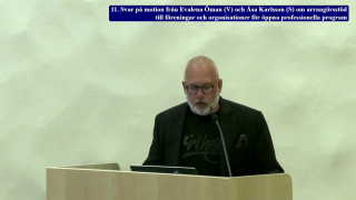 11. Svar på motion från Evalena Öman (V) och Åsa Karlsson (S)