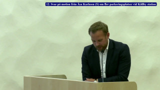 12. Svar på motion från Åsa Karlsson (S) om fler parkeringsplatser vid Källby station