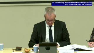 13. Redovisning 2026 av beslutade medborgarförslag från kommunstyrelse och nämnder