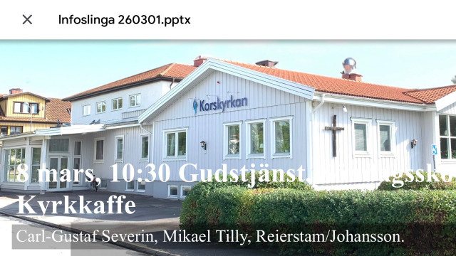 Gudstjänst 20260308